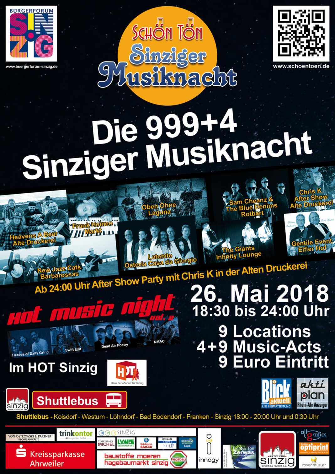 Sinziger Musiknacht 2018 - Party in der lauen Frühlingsnacht - der Film