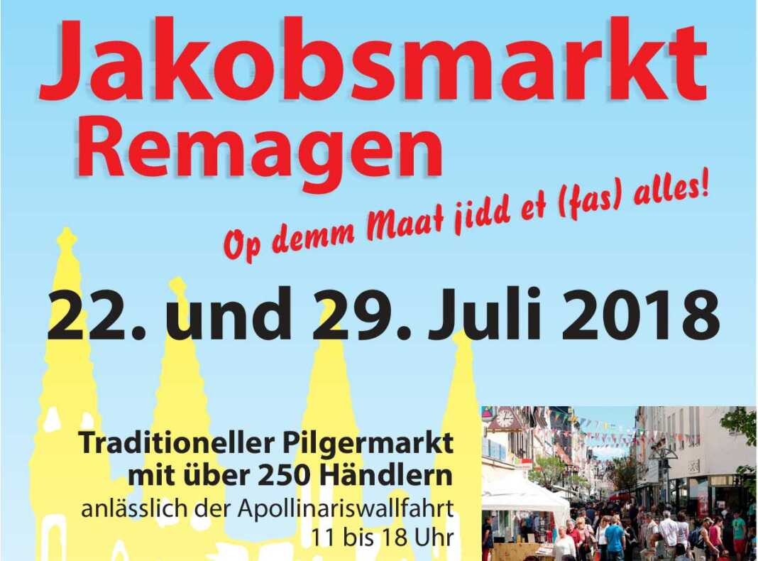 Jakobsmarkt am 22. und 29. Juli 2018 in Remagen