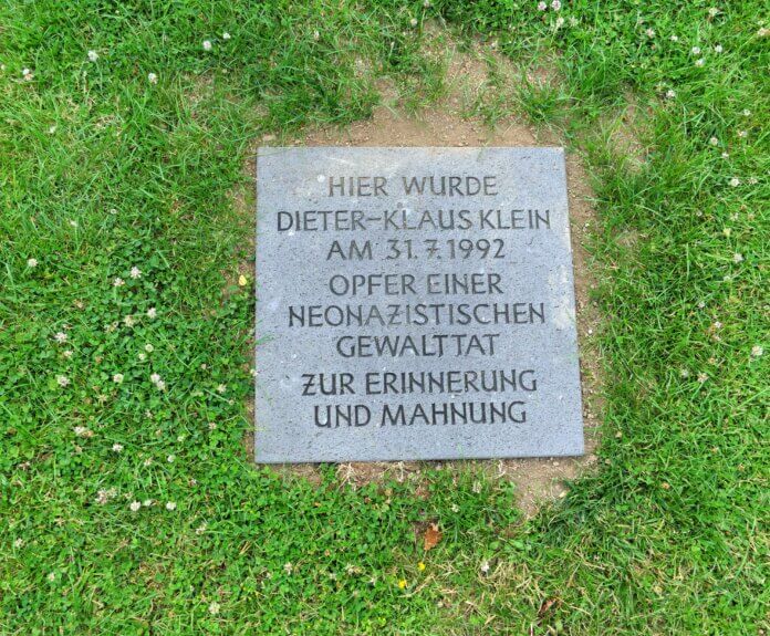 Gedenktafel für Dieter-Klaus Klein