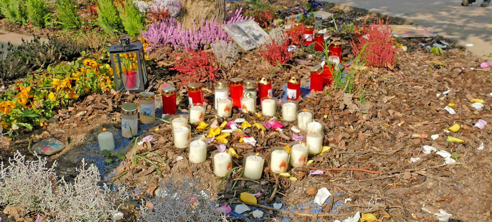 Lichter vor dem Lebenshilfehaus