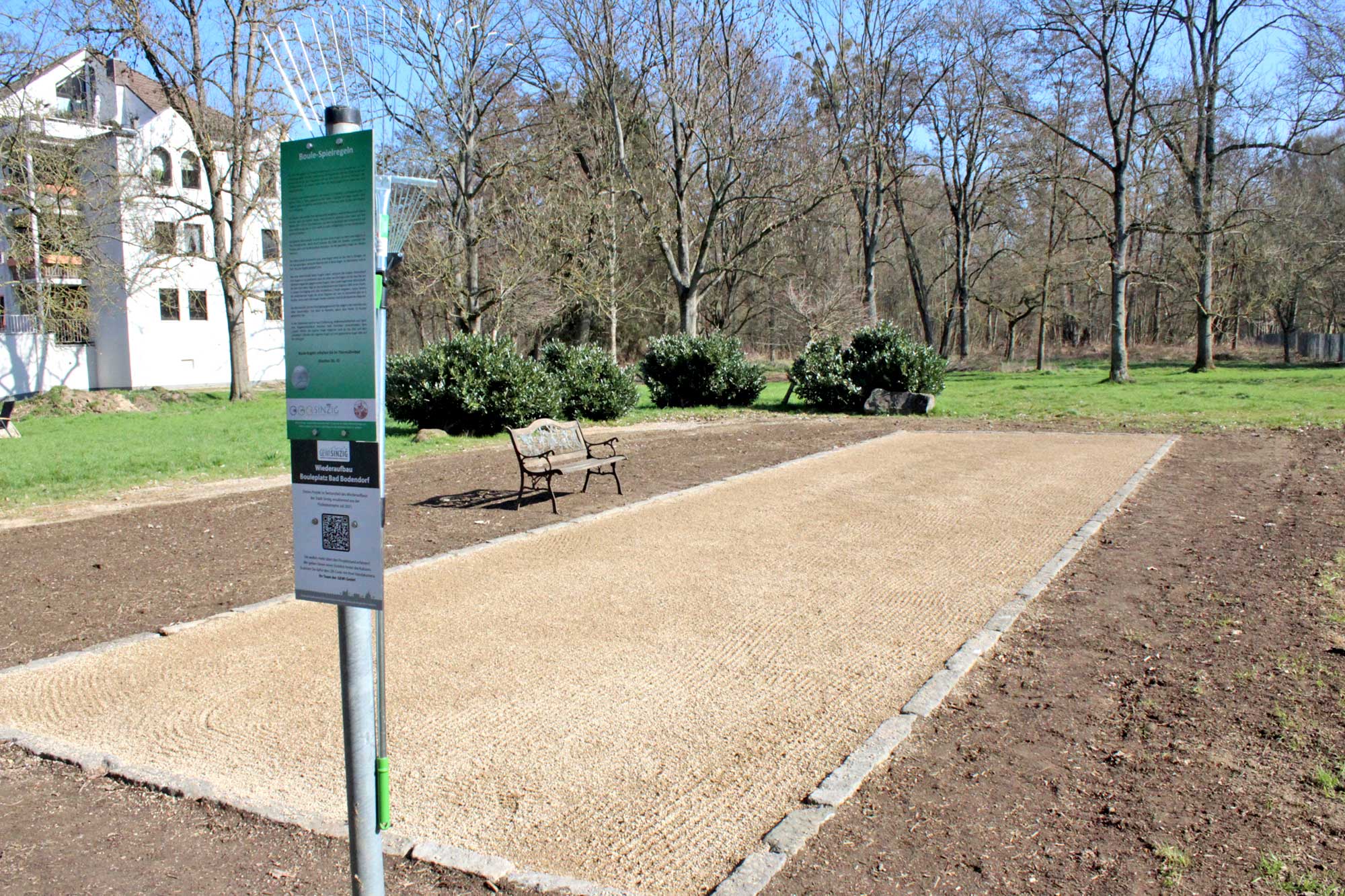 Der wieder hergestellte Bouleplatz am Kurpark in Bad Bodendorf. Foto: Stadtverwaltung Sinzig