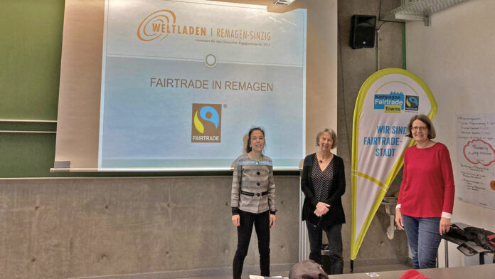 v.l.n.r. Frau Prof. Moos, Walburga Greiner und Silke Olesen