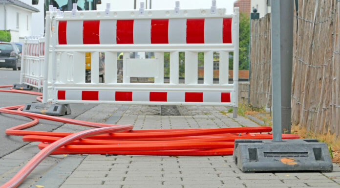 Glasfaser wird verlegt