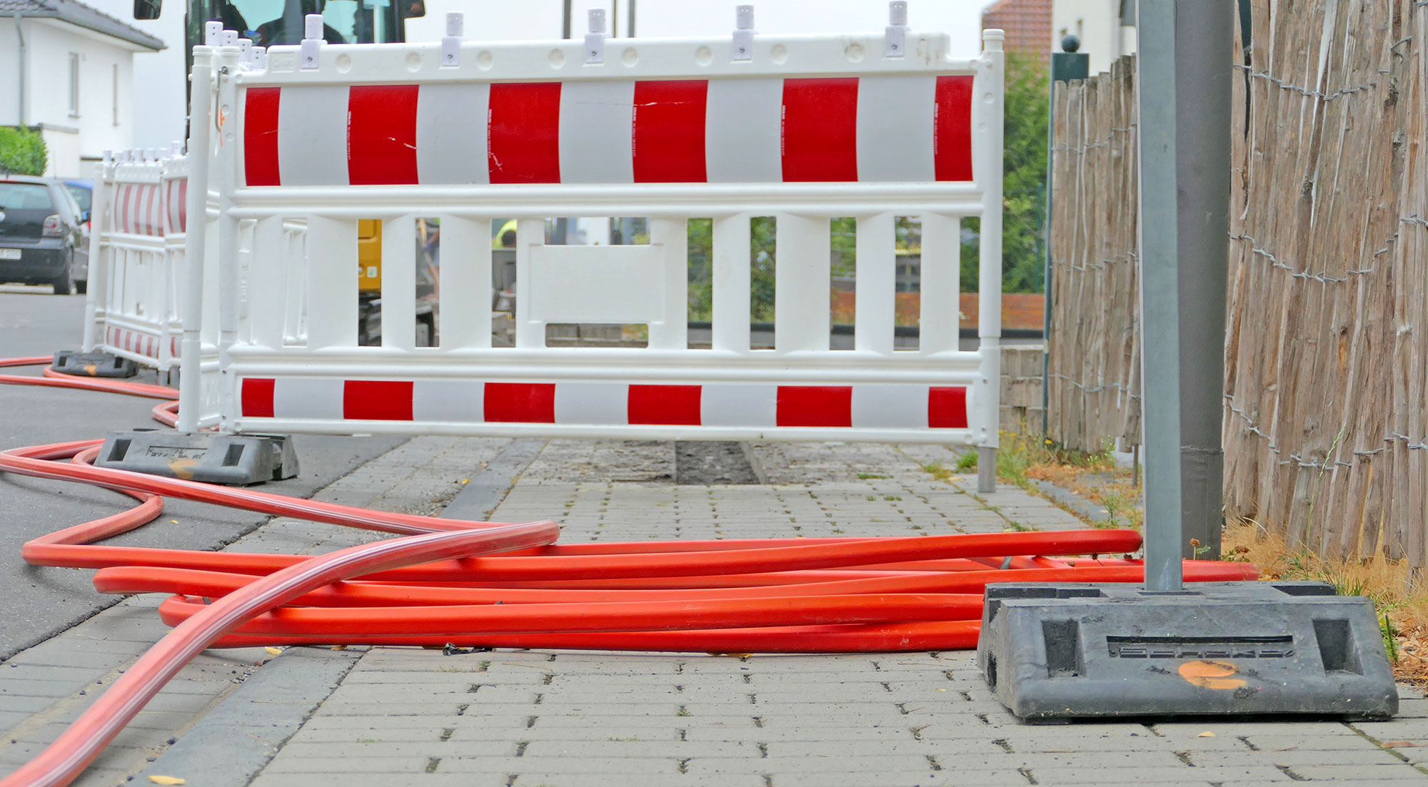 Glasfaser wird verlegt