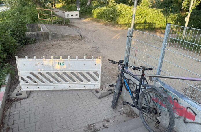 Achtung Baustelle Ahrradweg