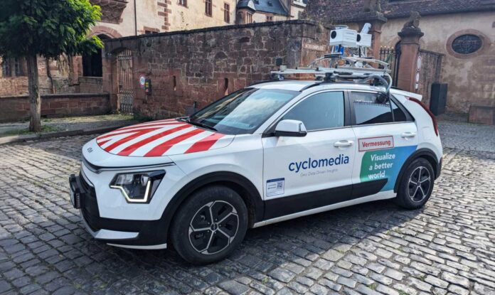 Die mit Kamera ausgestatteten Fahrzeuge nehmen in den nächsten Wochen Panoramaaufnahmen für die Energienetze Mittelrhein auf. Foto: Cyclomedia.